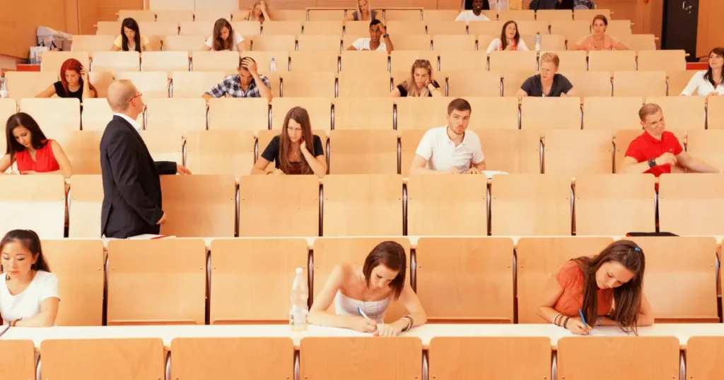 student appearing for Cambridge English Exams