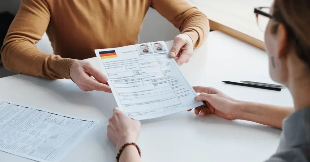 A paper is showing that PTE scores for german student visa